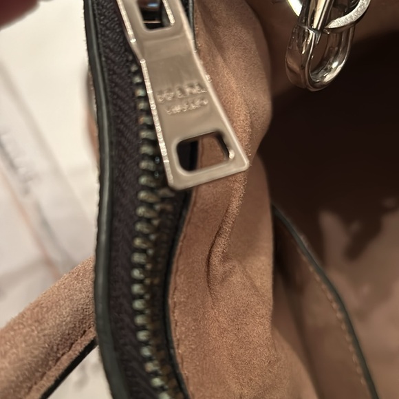 PRADA Suede Double Zipper Tote / Crossbody Bag - Picture 6 of 9